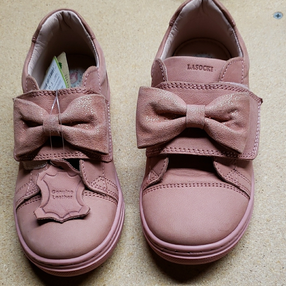 Kids Pink Leather Shoes